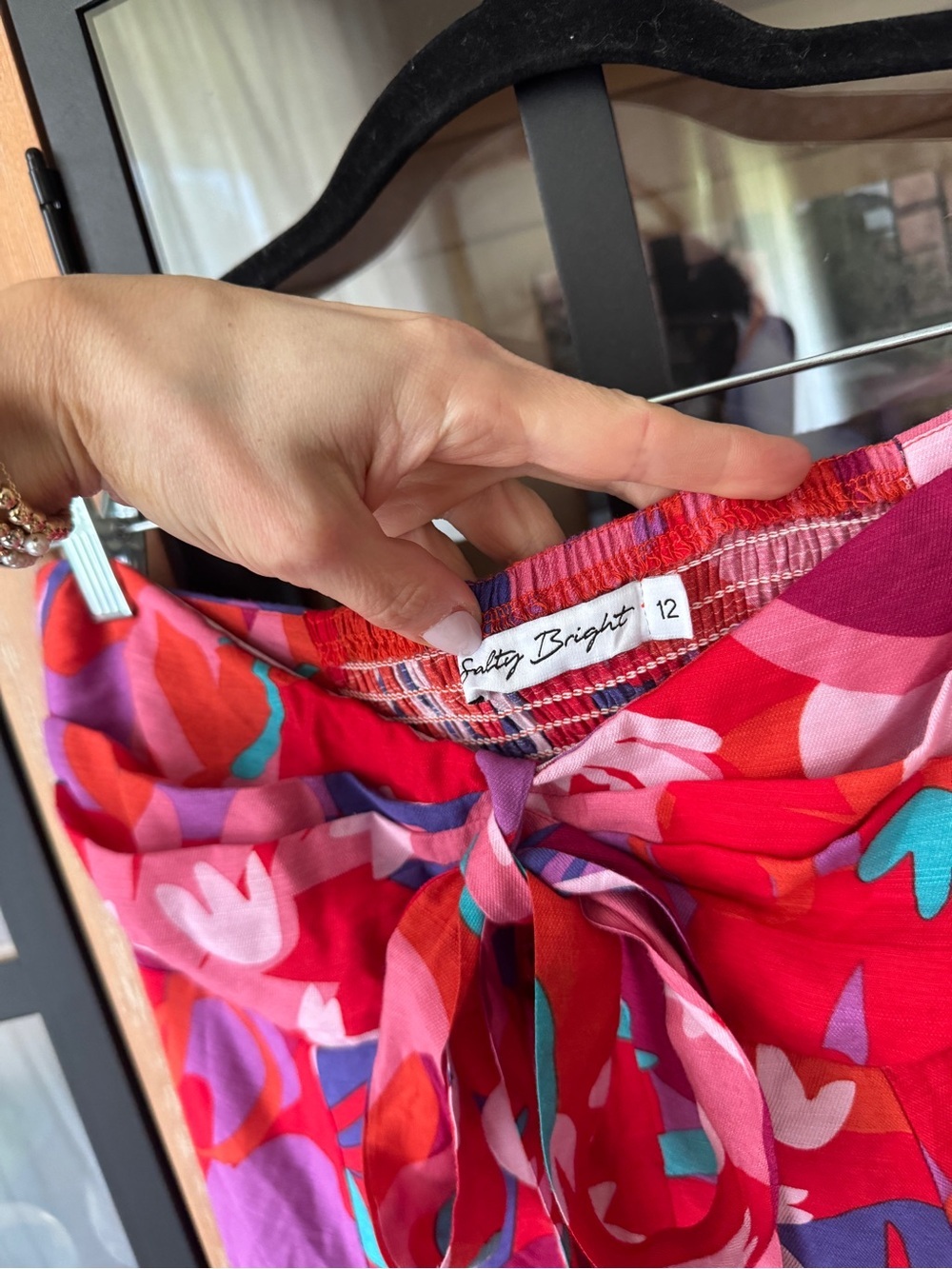 Halter Maxi Dress colorful tropical Strawberry Abstract print midi vacation - Picture 3 of 9